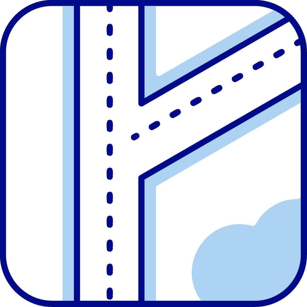Road Line Filled Icon vector