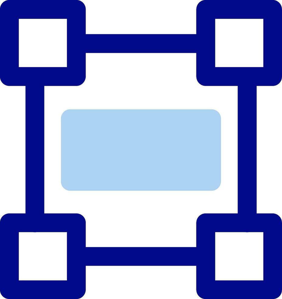 Rectangle frame Line Filled Icon vector