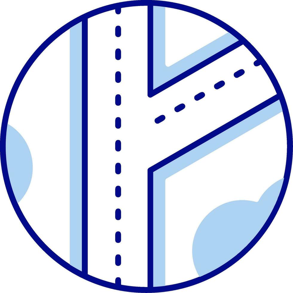 Road Line Filled Icon vector