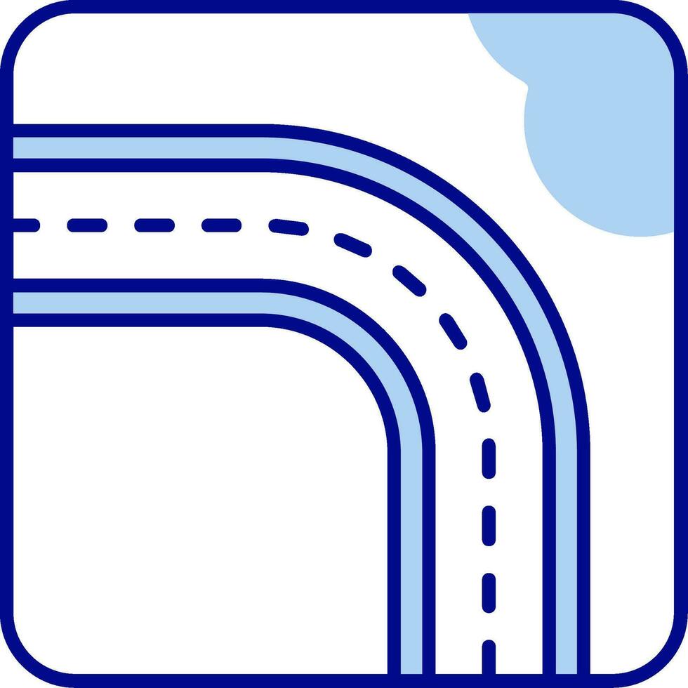 Highway Line Filled Icon vector