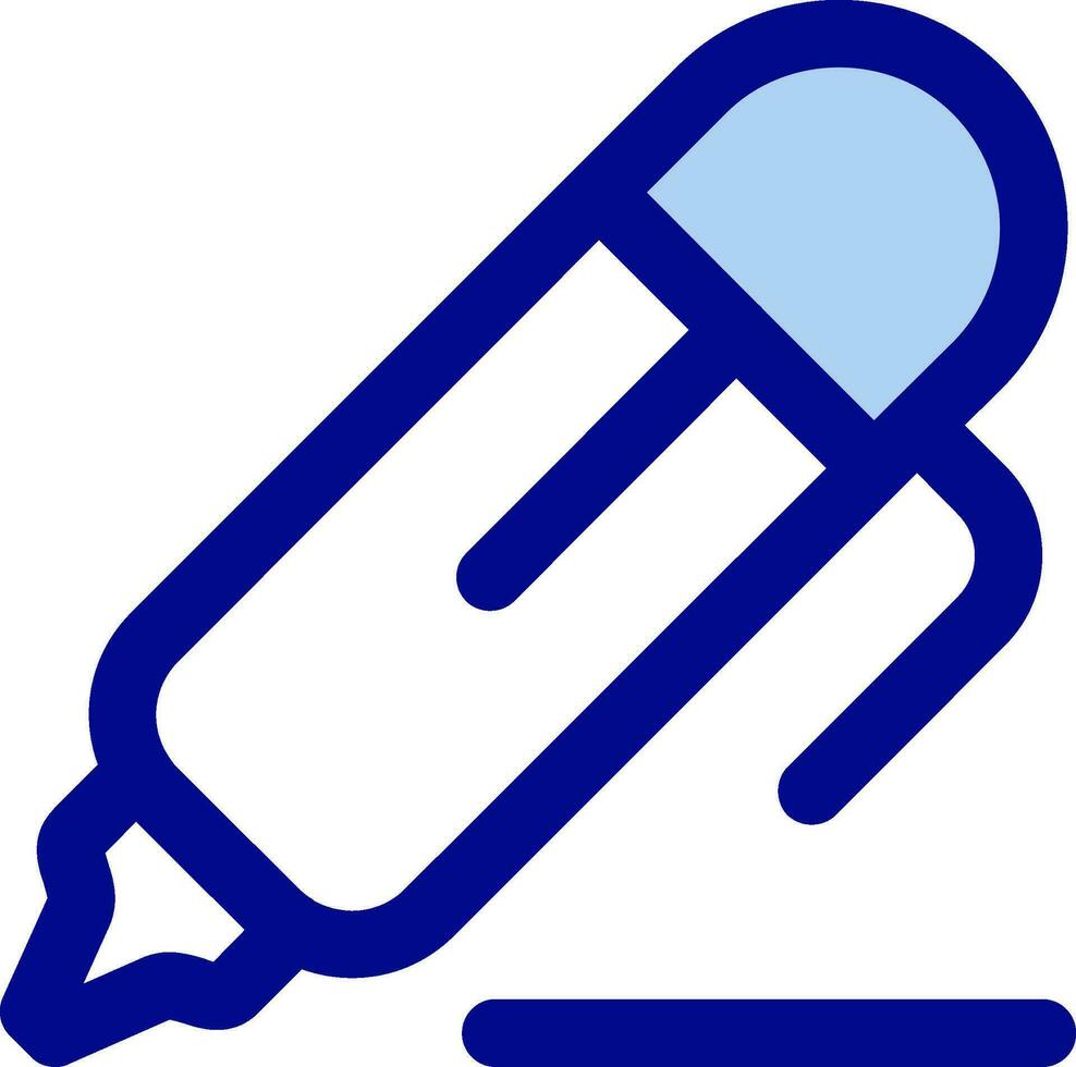 Pen 2 Line Filled Icon vector