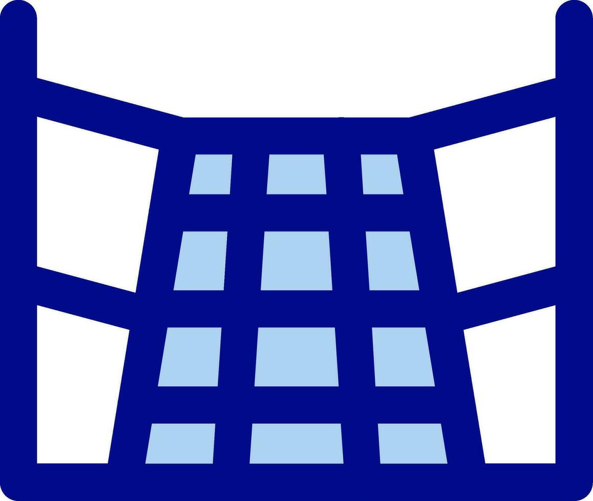 3d perspective grid Line Filled Icon vector