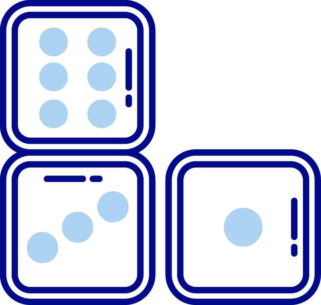 Dices Line Filled Icon vector