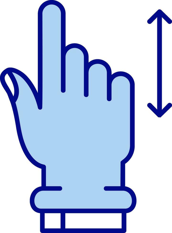 Vertical Scroll Line Filled Icon vector