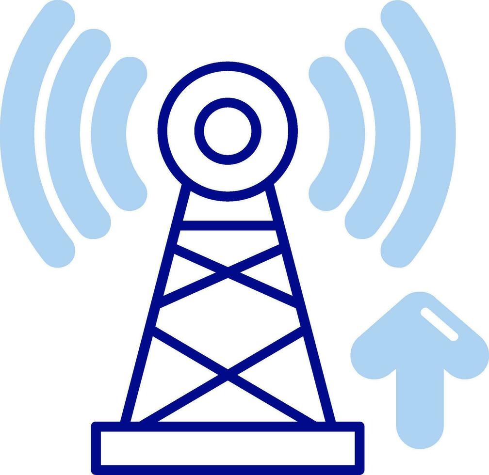 Signal Line Filled Icon vector