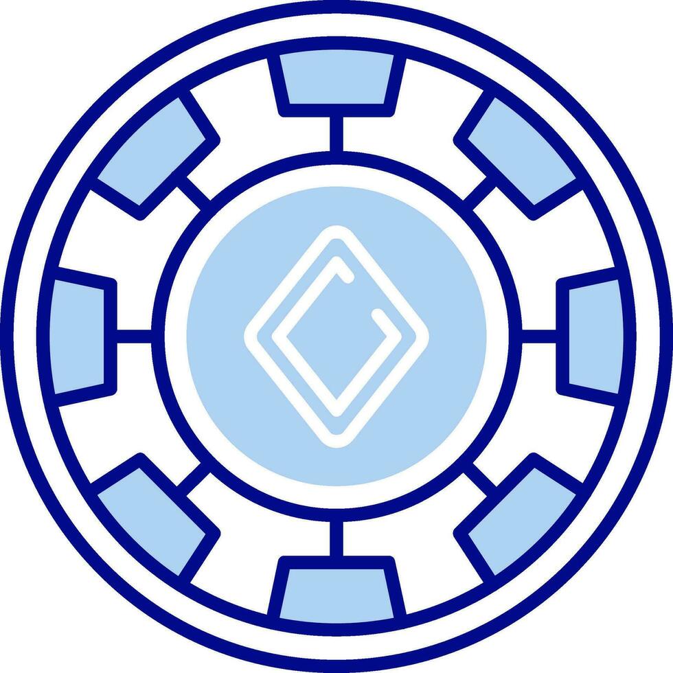 Chip Line Filled Icon vector