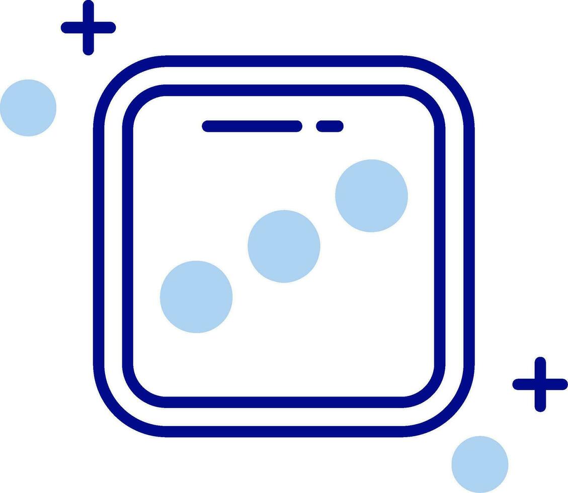 Dice three Line Filled Icon vector