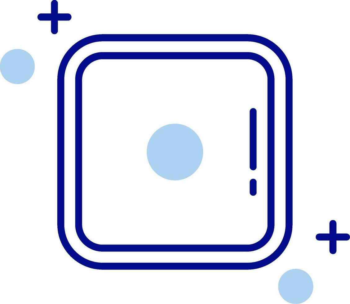 Dice one Line Filled Icon vector