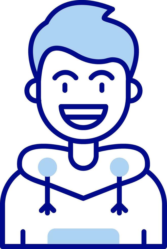 Smile Line Filled Icon vector