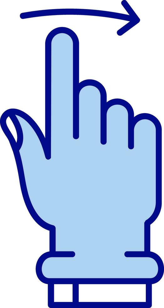 Swipe Right Line Filled Icon vector