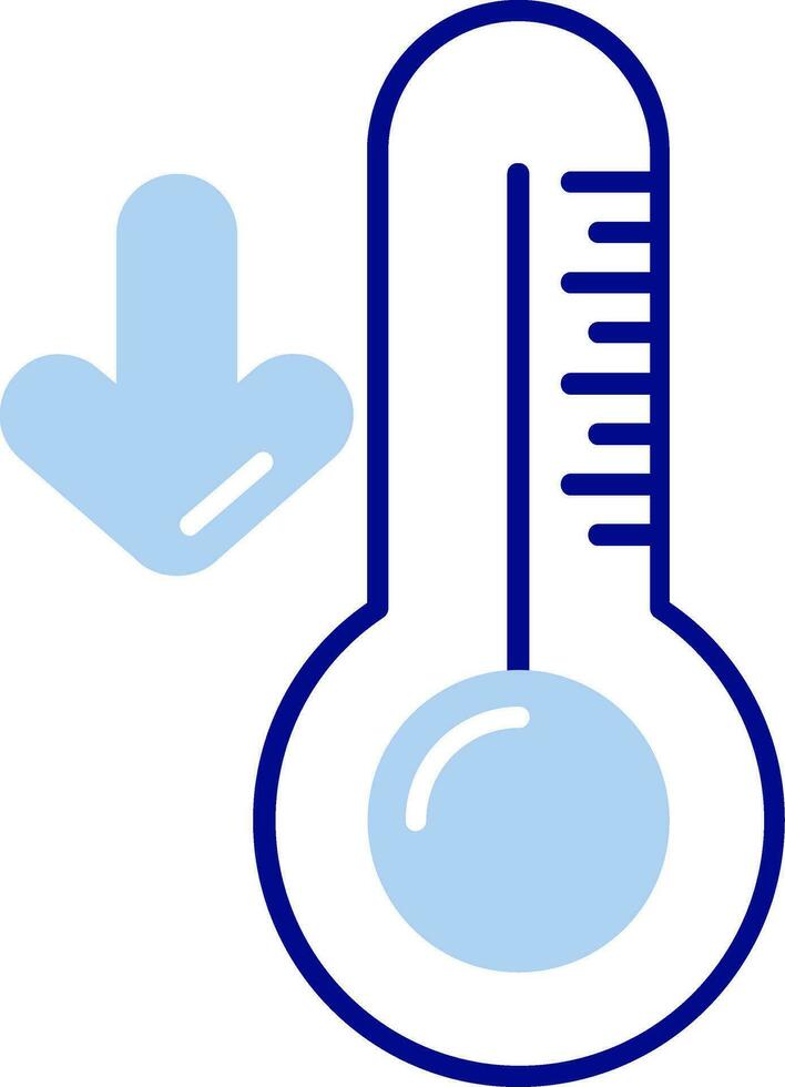 Low temperature Line Filled Icon vector