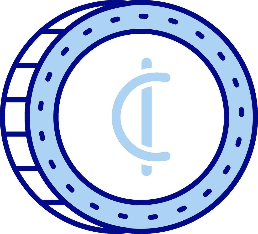 Cedis Line Filled Icon vector