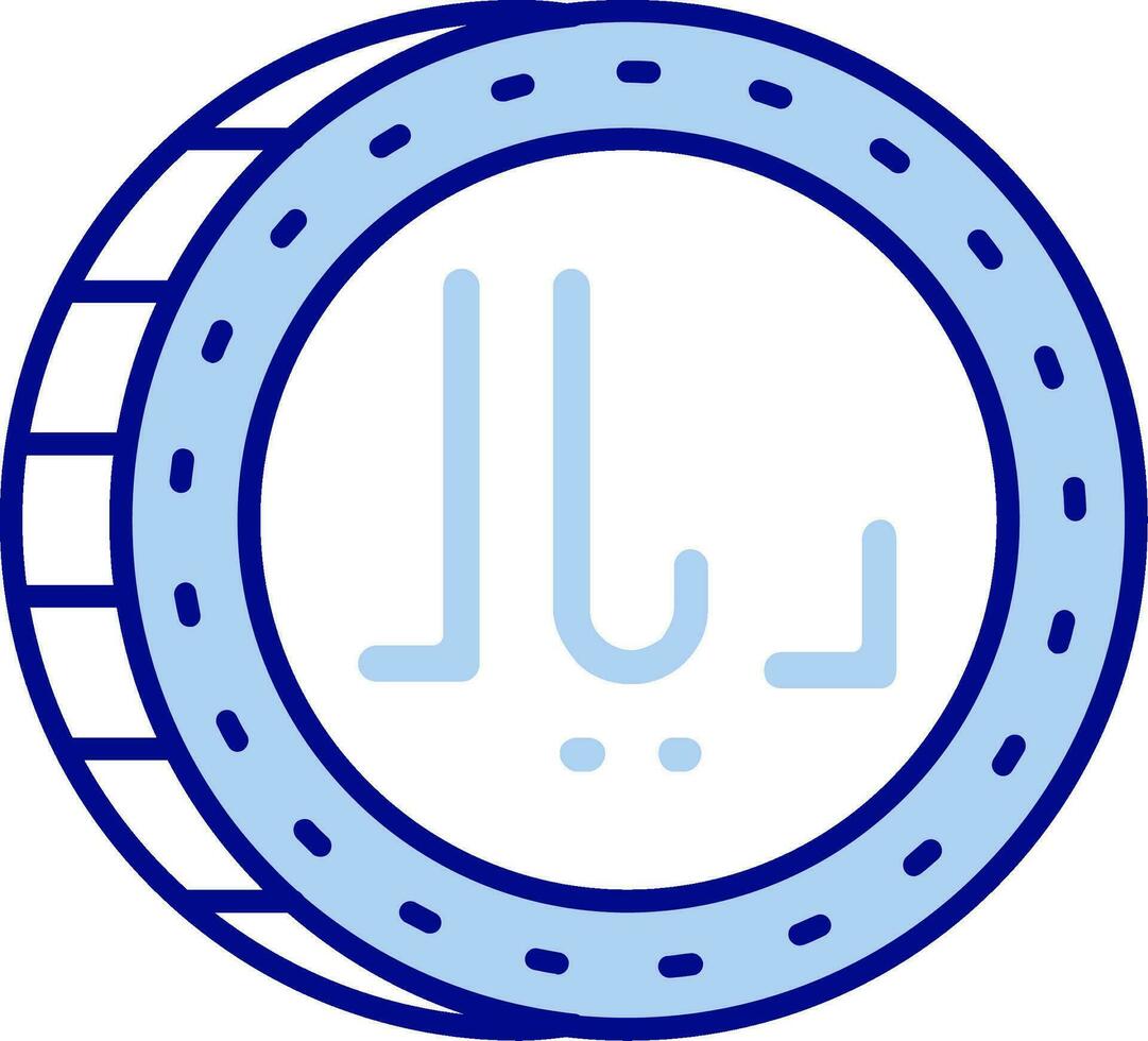 Riyal Line Filled Icon vector