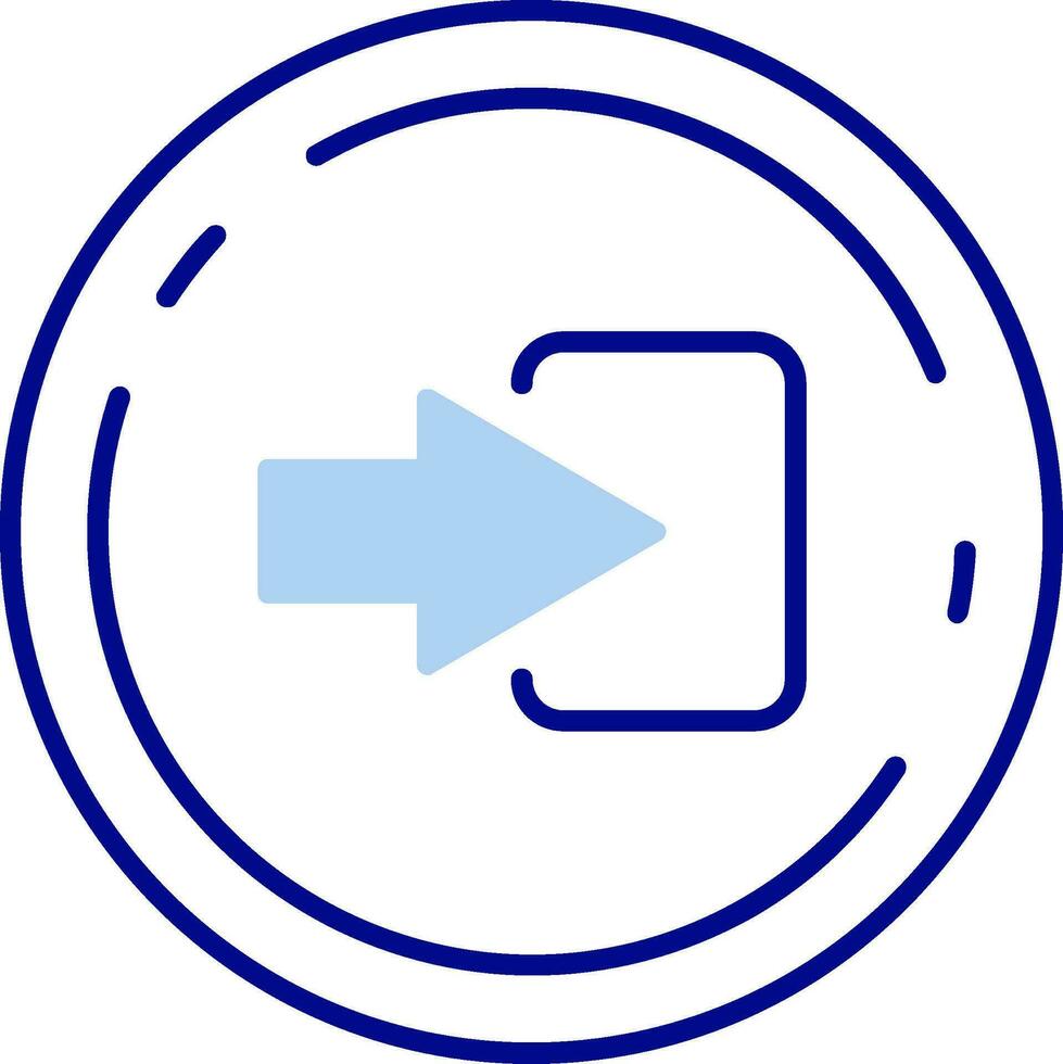 Log in Line Filled Icon vector