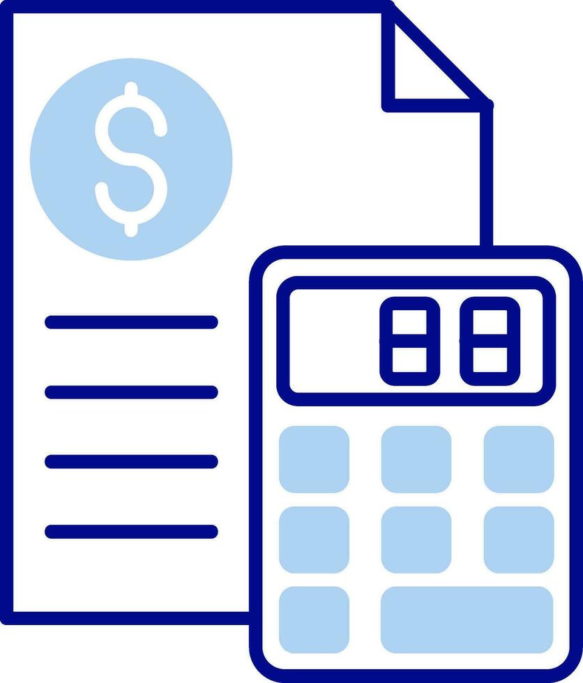 Calculator Line Filled Icon vector