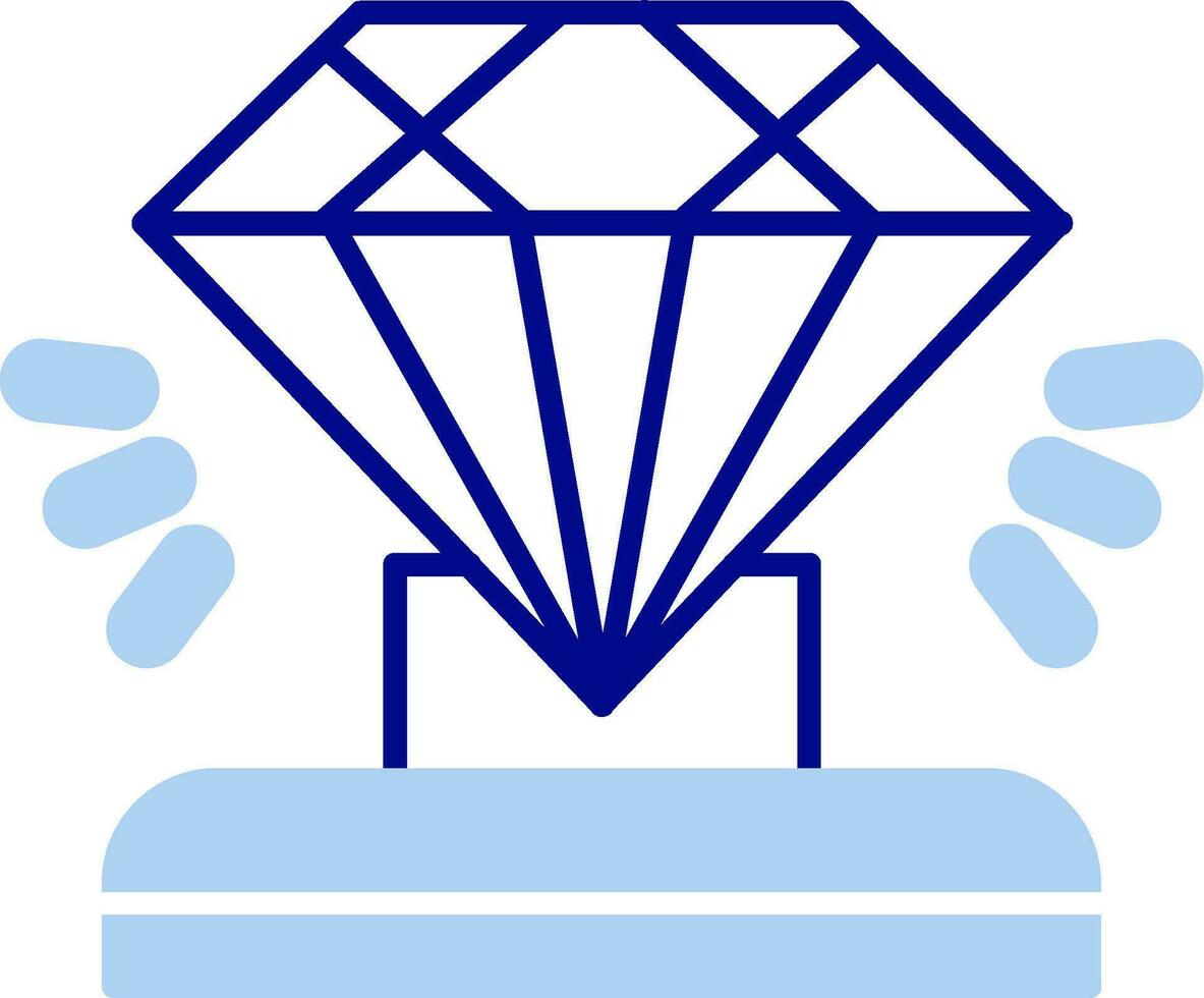 Diamond Line Filled Icon vector