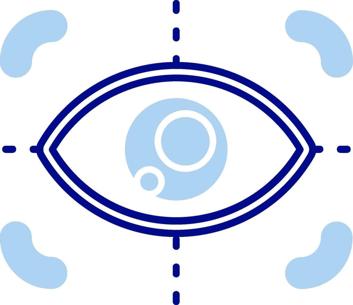 Focus Line Filled Icon vector