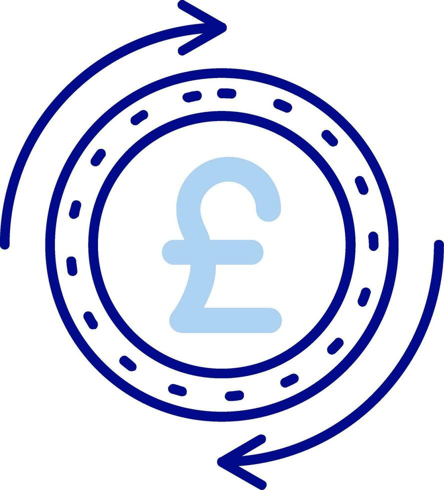 Pound Line Filled Icon vector