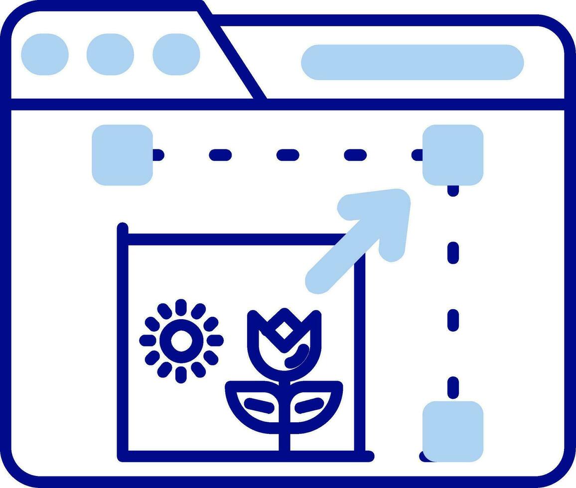 Resize Line Filled Icon vector