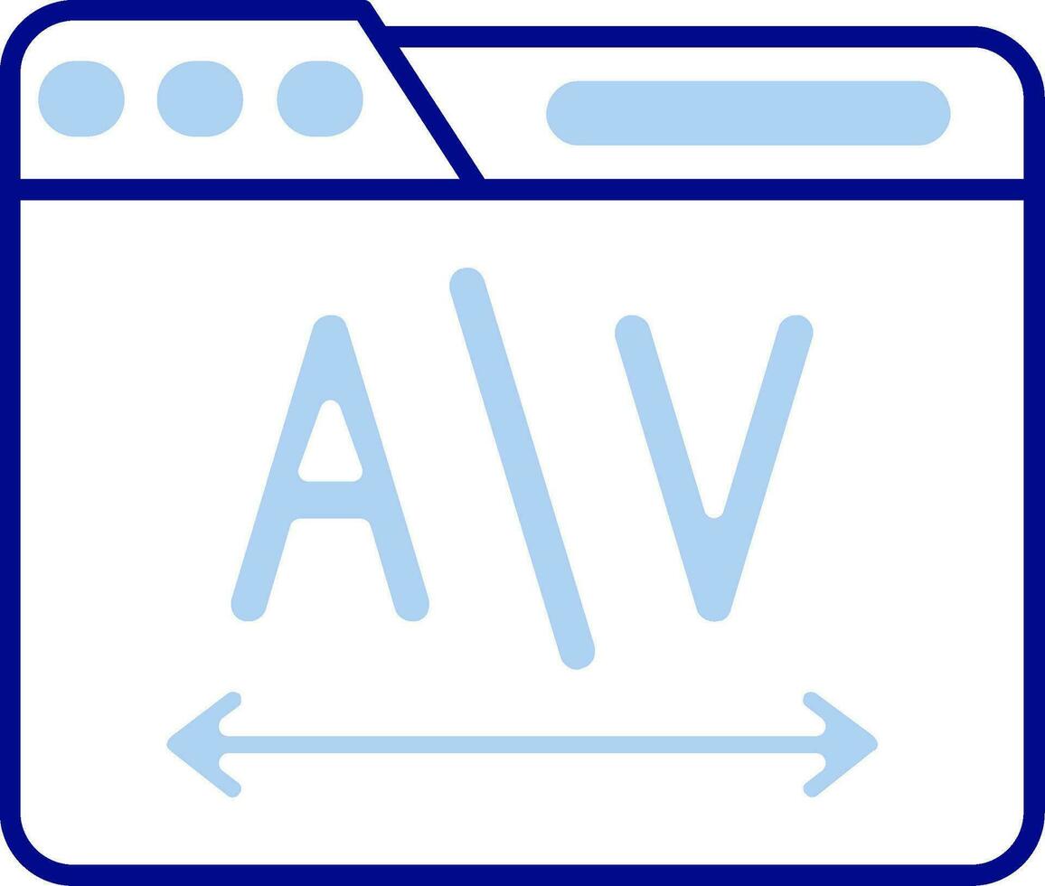 Kerning Line Filled Icon vector