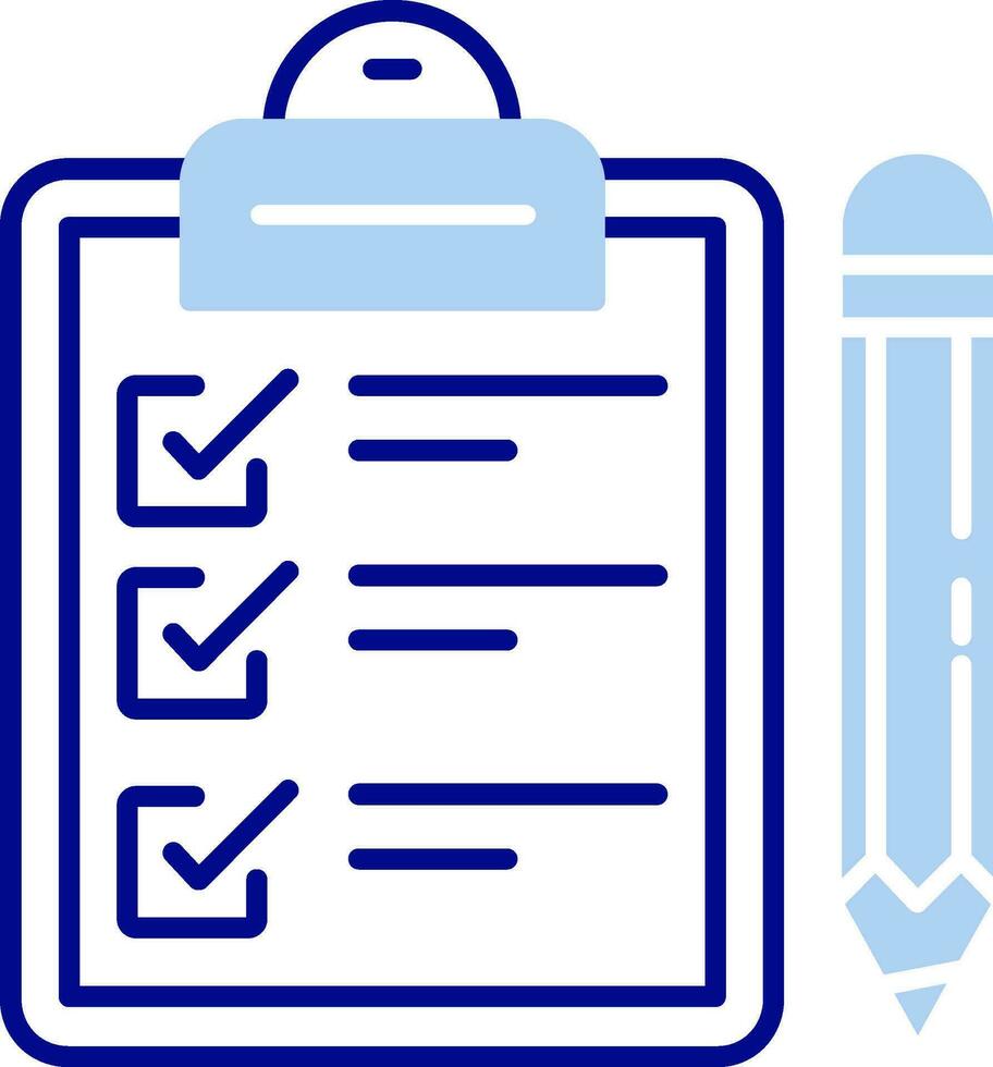 Exam Line Filled Icon vector