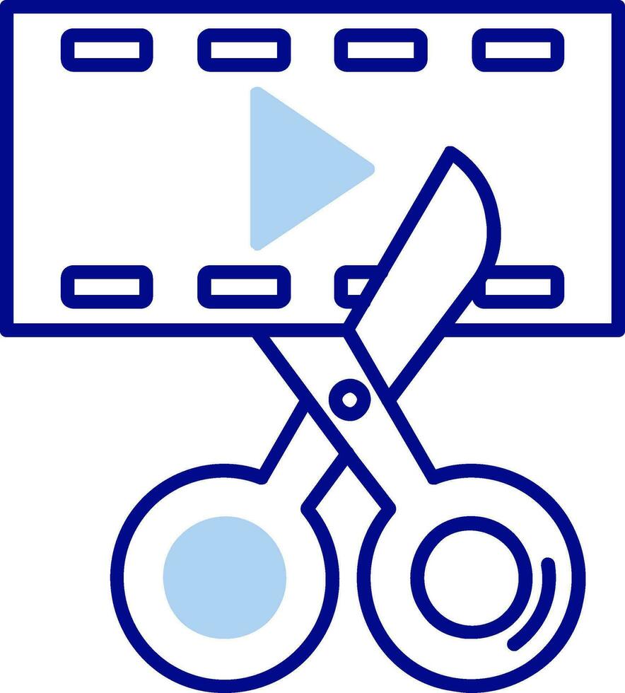 Video editor Line Filled Icon vector