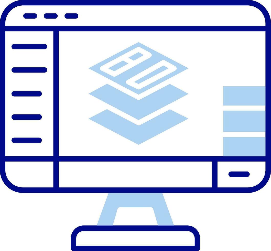 Layers Line Filled Icon vector