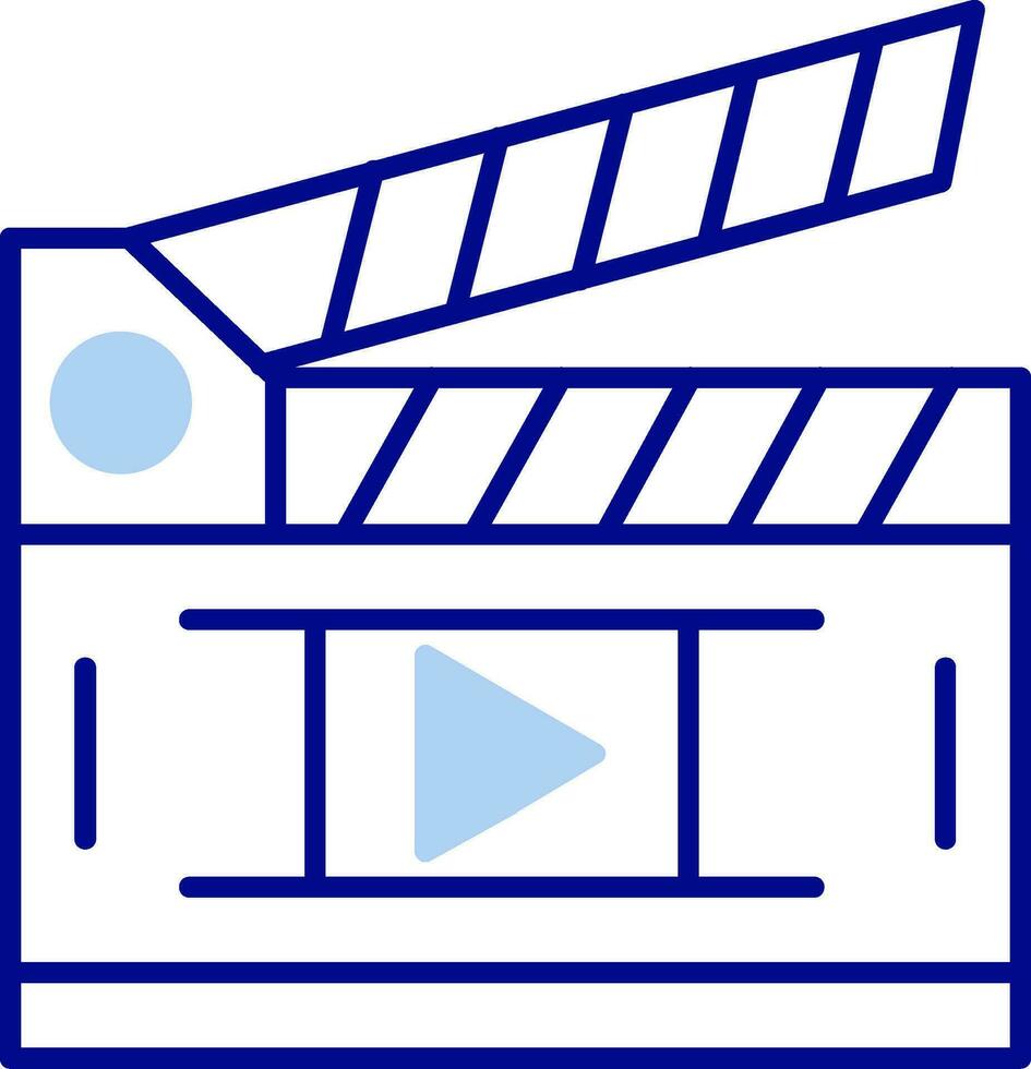 Movie Line Filled Icon vector