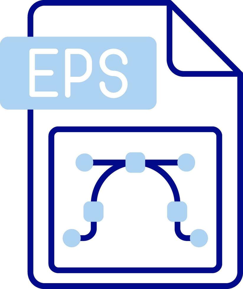 Eps file format Line Filled Icon vector
