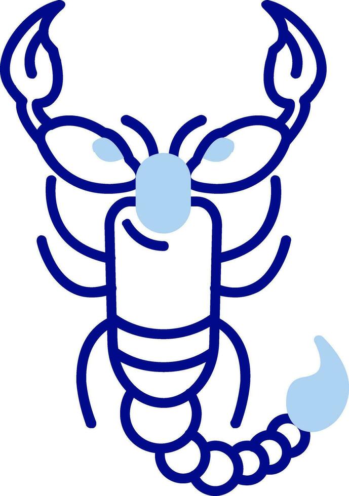Scorpion Line Filled Icon vector