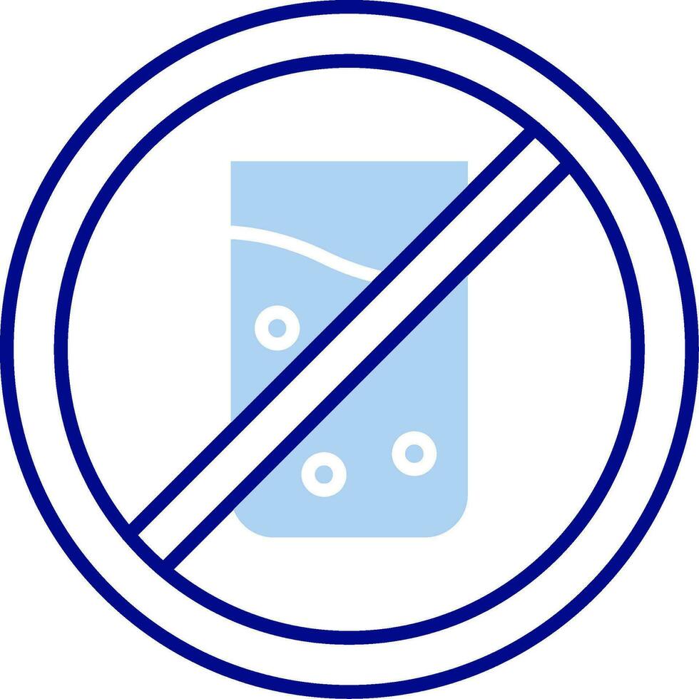 No drink Line Filled Icon vector