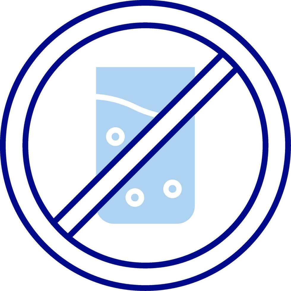 No bebida línea lleno icono vector