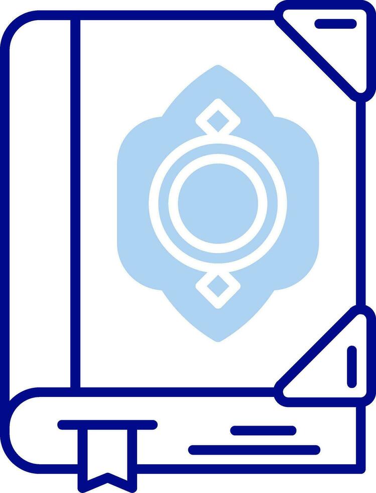 Quran Line Filled Icon vector