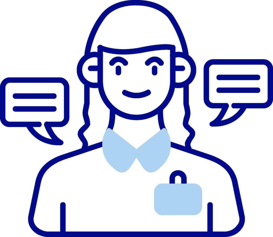 Public relation Line Filled Icon vector