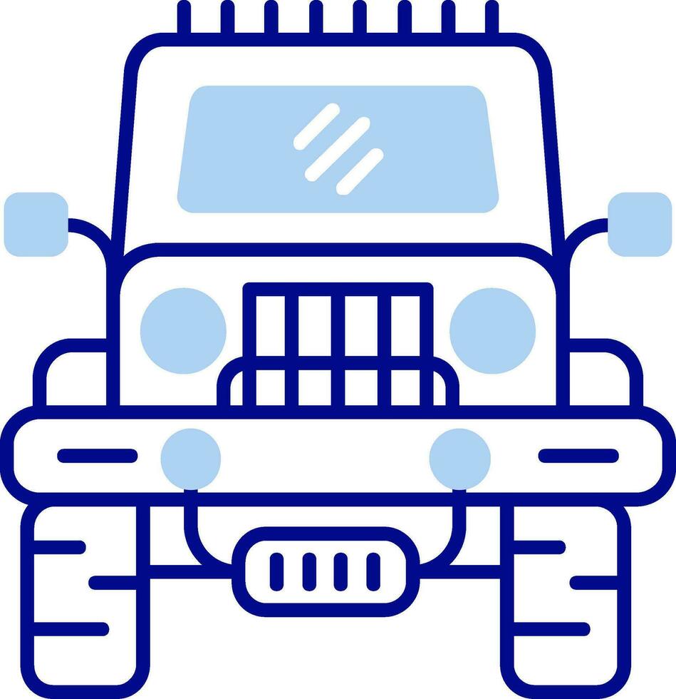 Jeep Line Filled Icon vector