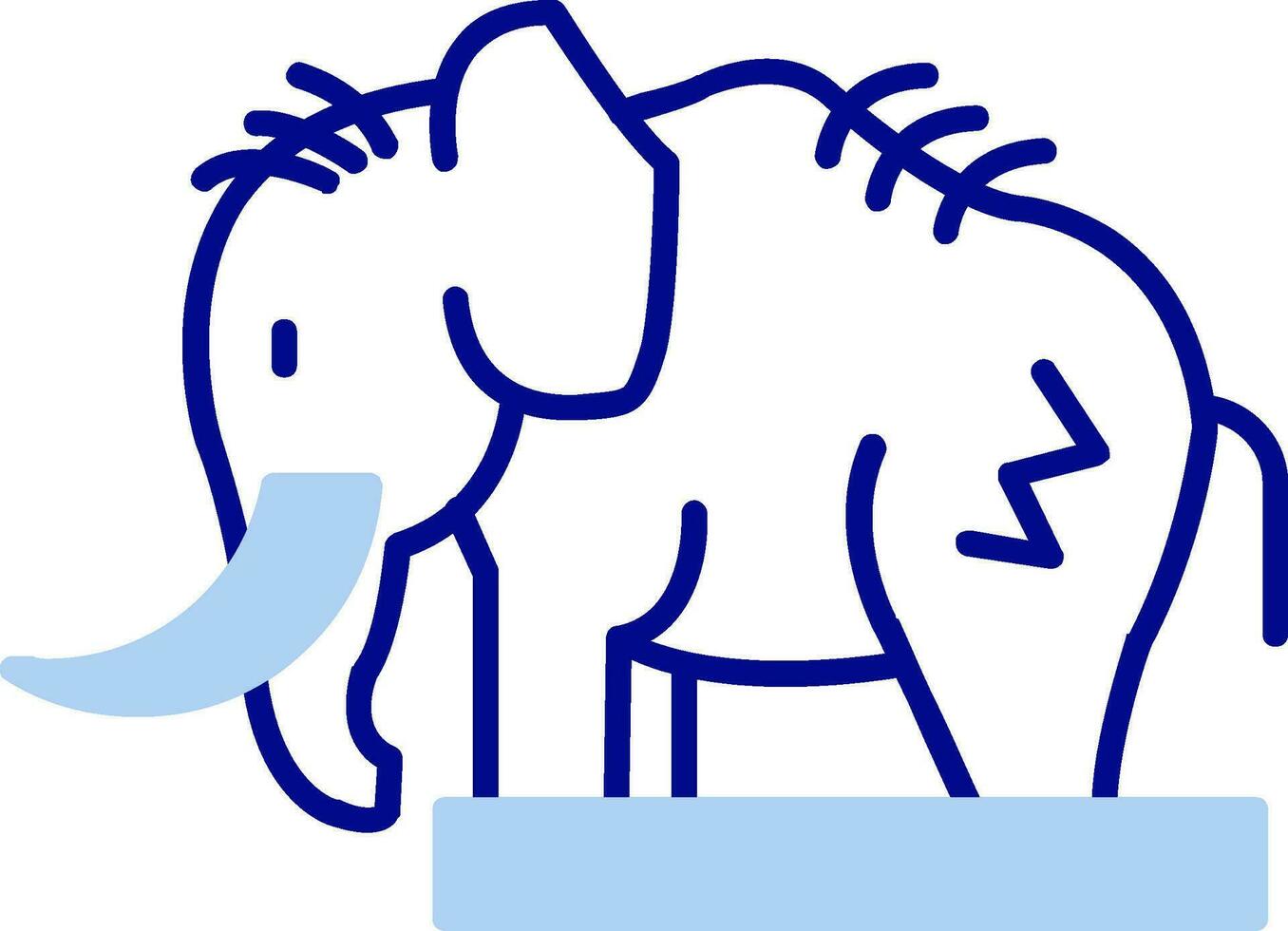 Mammoth Line Filled Icon vector