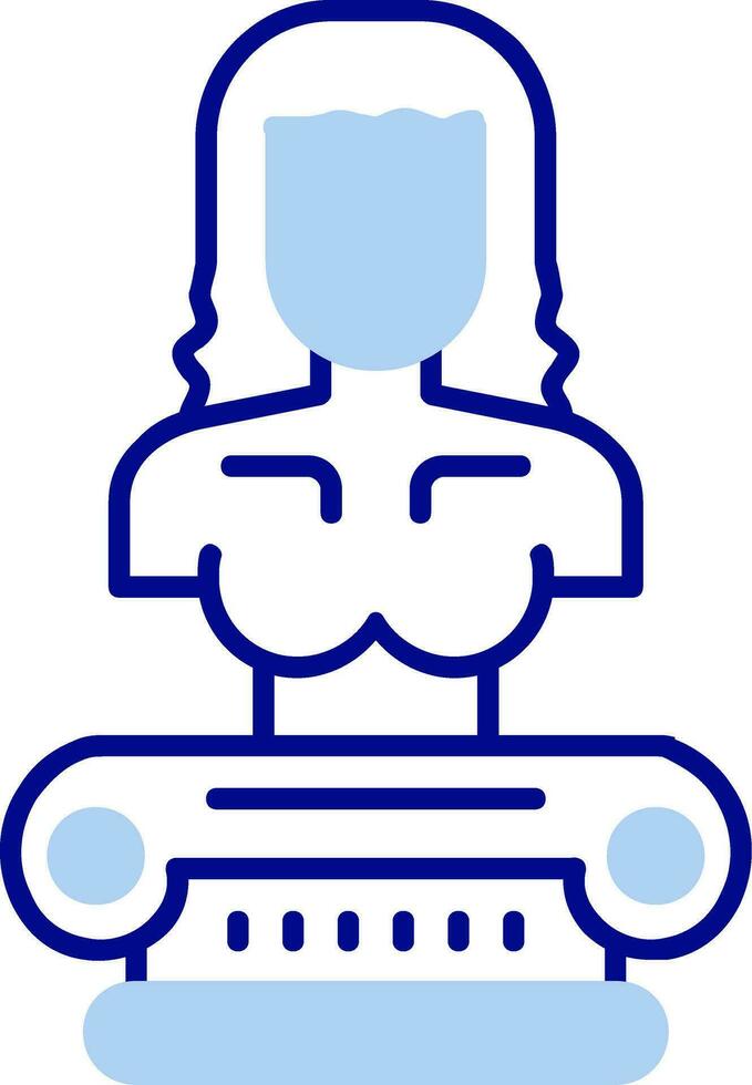 Sculputure Line Filled Icon vector