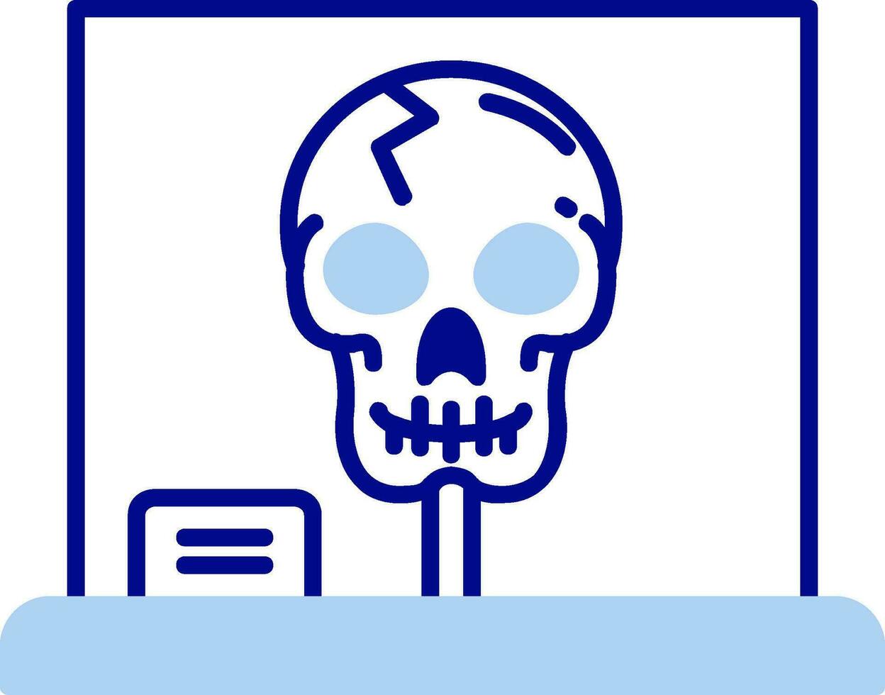 Skull Line Filled Icon vector