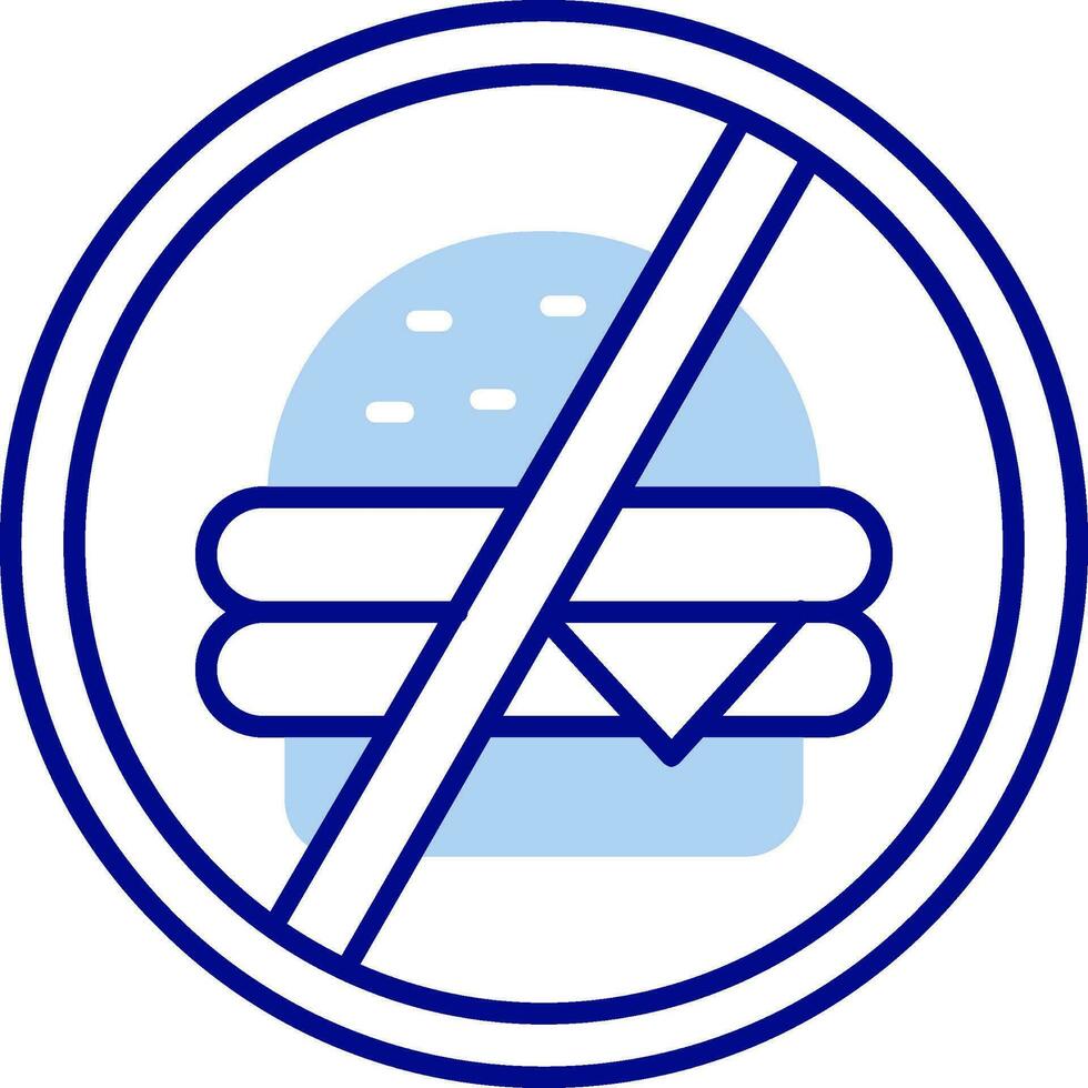 No food Line Filled Icon vector