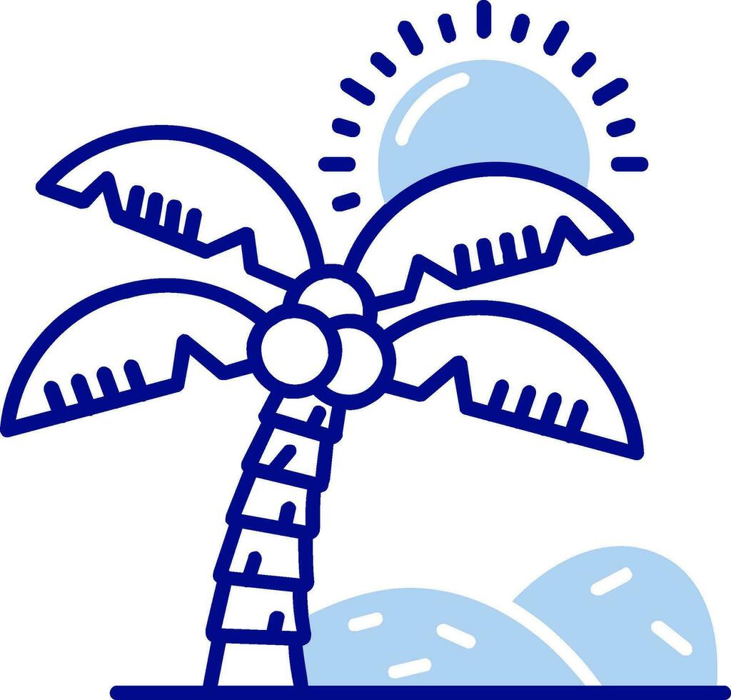 Oasis Line Filled Icon vector