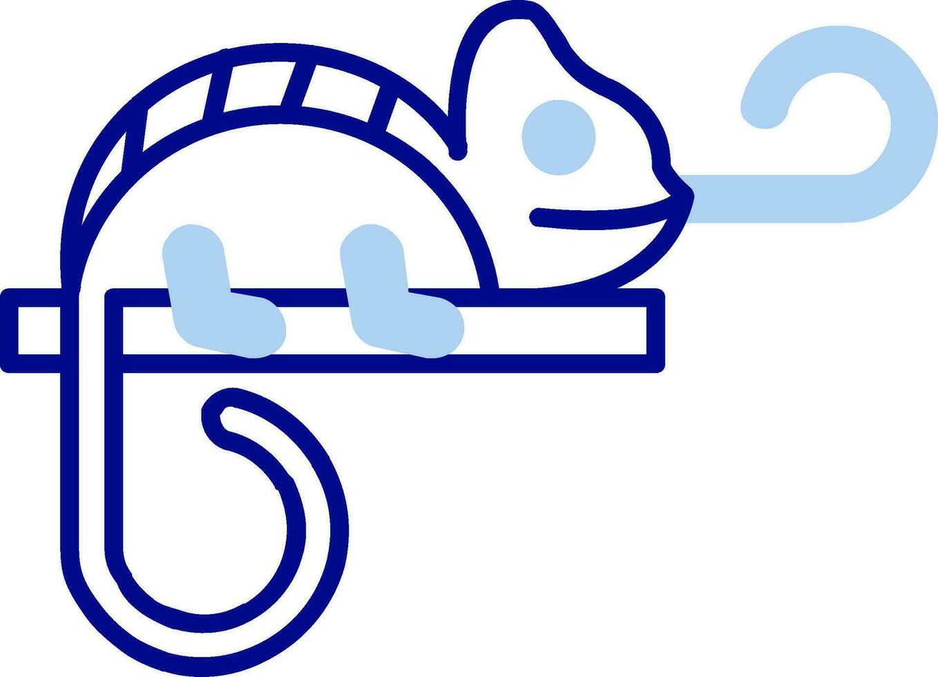 Chameleon Line Filled Icon vector