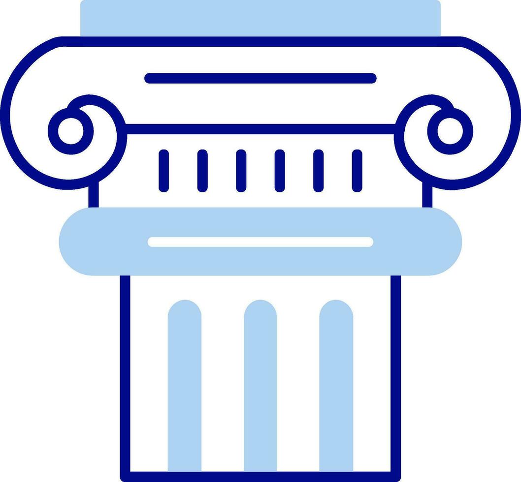 Pillar Line Filled Icon vector