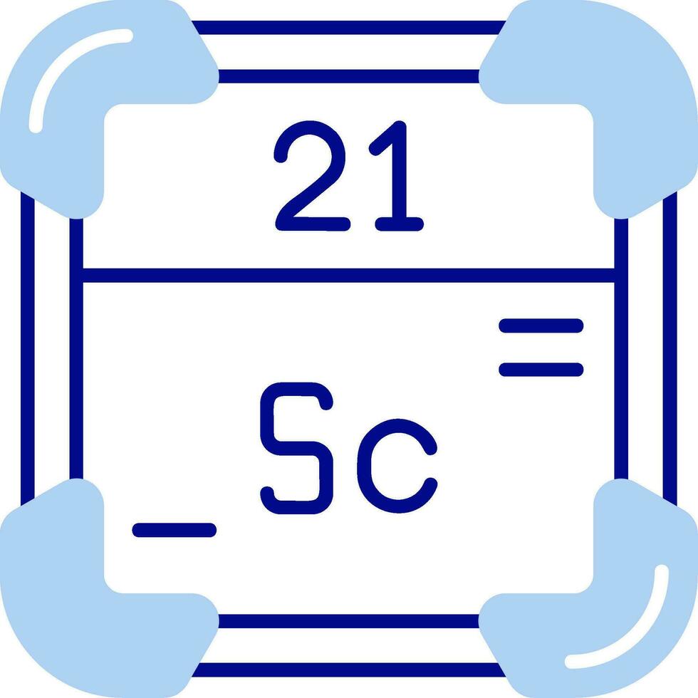 Scandium Line Filled Icon vector