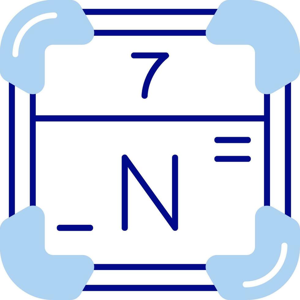 Nitrogen Line Filled Icon vector