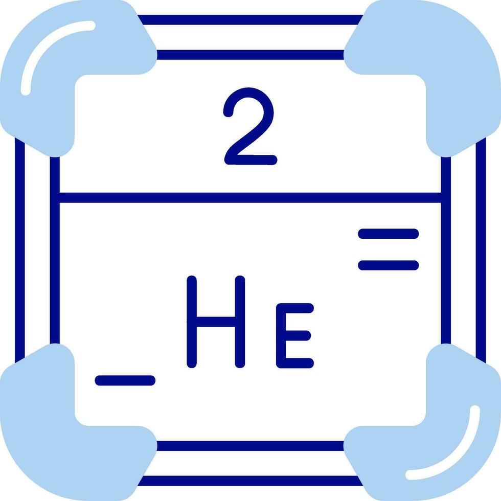 Helium Line Filled Icon vector