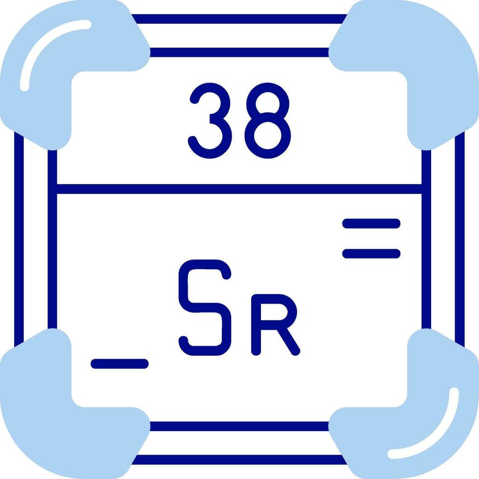 estroncio línea lleno icono vector