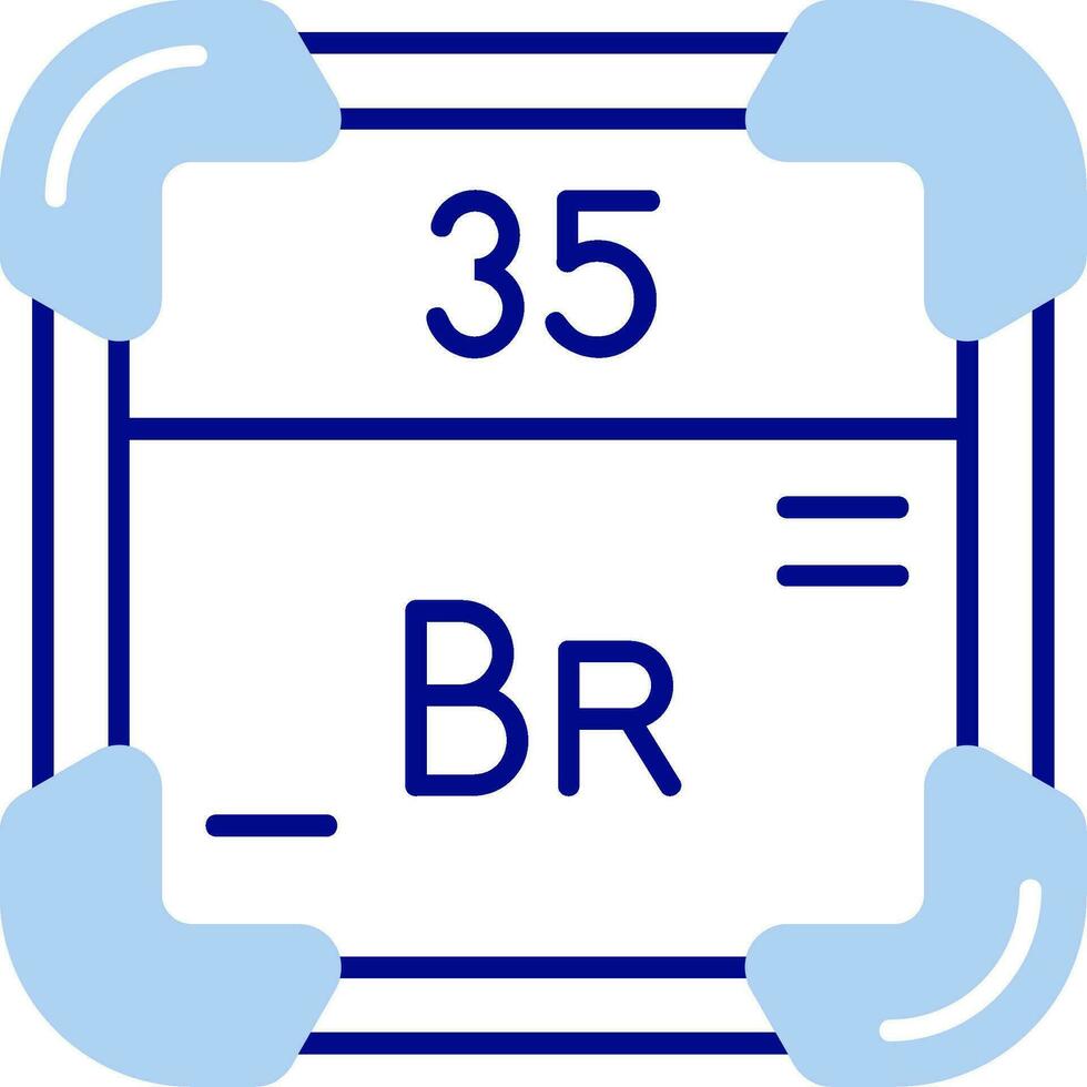 bromo línea lleno icono vector