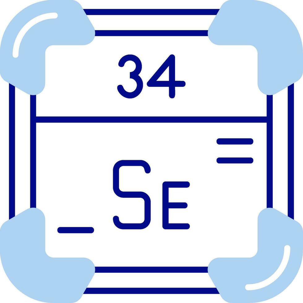 Selenium Line Filled Icon vector