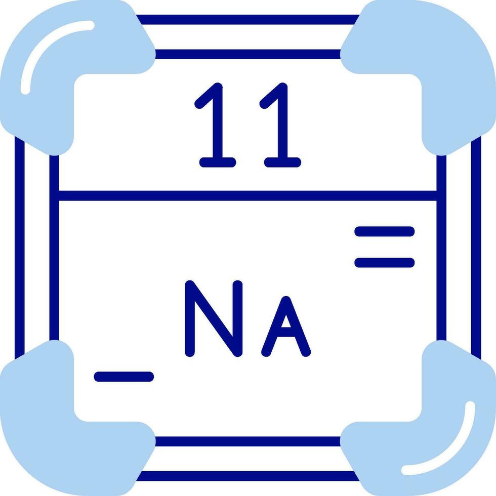 Sodium Line Filled Icon vector