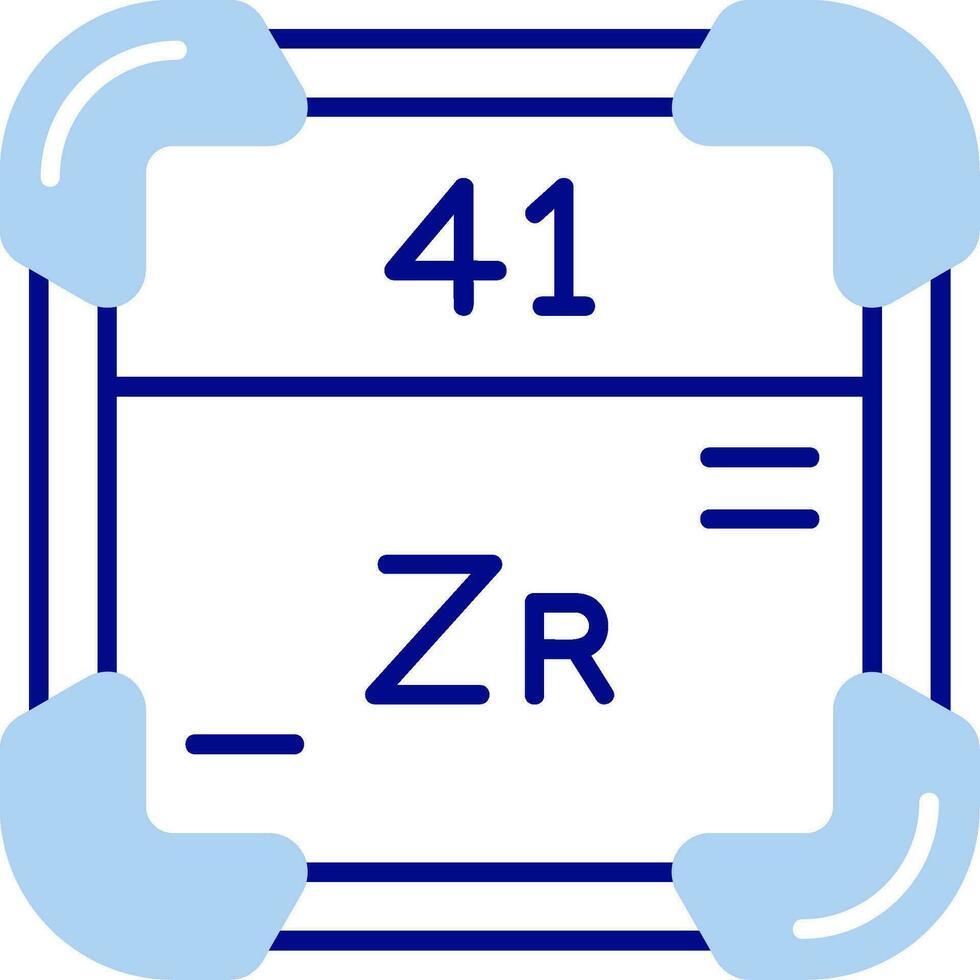 Zirconium Line Filled Icon vector